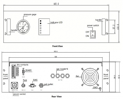 Дегидратор волноводный Starwin AH-100C Intelligent Waveguide Dehydrator (1кПа-100кПа, 6 л/мин)