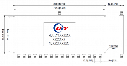 Делитель UIY16PD22393A 700 - 3000MHz 16 Way Power Divider/ Splitter