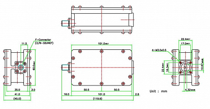 LNB Norsat 9000XAB Dual-Band Ka-Band Ext REF
