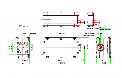 LNB Norsat 1008XDF Dual-Band Ku-Band Ext REF