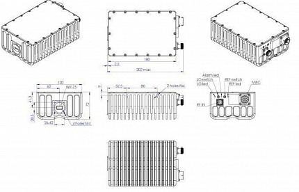 BUC Actox ABEN16KXL/ABEN16KXLF 16W Fan-less Ext. Low Ku-Band (12,75–13,25 ГГц)