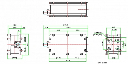 LNB Norsat 1008XU Quad Band Ku-Band EXT REF